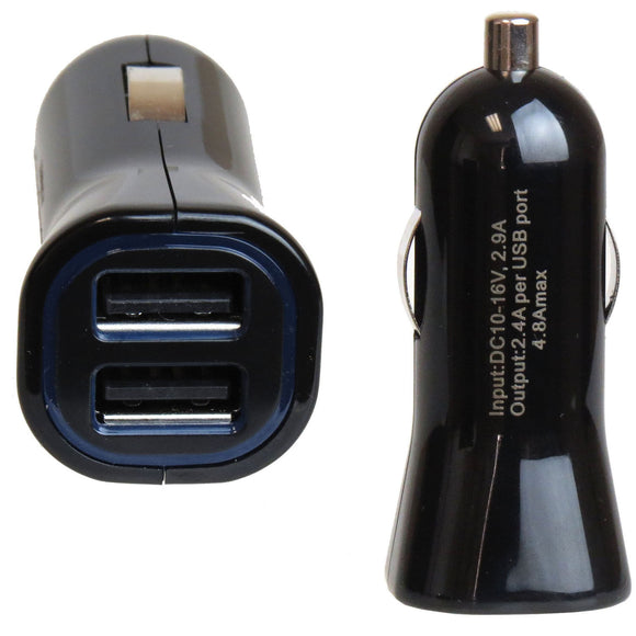 Kaito KA480 Dual USB 2 Port DC Car Charger 4.8A Adapter for Cigarettes Lighter