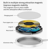 Magnetic Wireless Charger | Tekpower 15W Magnetic Charging Pad with Built-in 3-Foot USB-C Cable for Charging iPhone 12/12 Pro / 12 Pro Max / 12 Mini (USB-A Adapter Included, No AC Adapter)