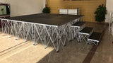 Hisonic PS01 4' X 4' Portable Stage Platform Modular System with 2' (Collapsed) Riser