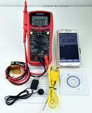 TekPower TP9605BT Auto Ranging Digital True RMS Smart Multimeter with Bluetooth & USB Connection, Free App Available for iOS and Android
