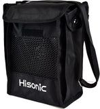Hisonic HS128MP3 Lithium Rechargeable Battery Wireless Portable PA System with USB & SD Port MP3 Player with Car Cigarette Lighter Cable (HS120B+MP3 Player), White