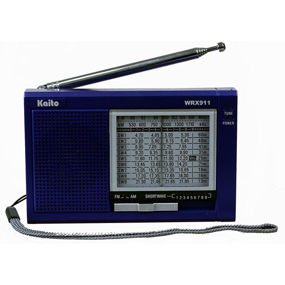 Kaito WRX-911 AM/FM Shortwave Radio, Blue