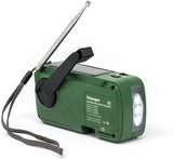 Kaito V1 Voyager Solar/Dynamo AM/FM/SW Emergency Radio with Cell Phone Charger and 3-LED Flashlight, Green