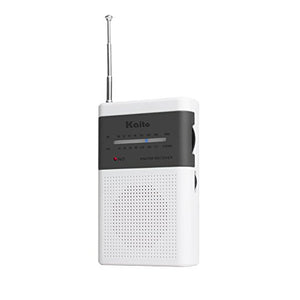 Kaito KA230 Pocket AM/FM Radio, White