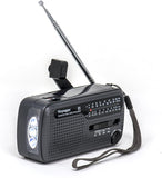 Kaito V1 Voyager Solar/Dynamo AM/FM/SW Emergency Radio with Cell Phone Charger and 3-LED Flashlight, Iron Gray