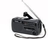 Kaito V1 Voyager Solar/Dynamo AM/FM/SW Emergency Radio with Cell Phone Charger and 3-LED Flashlight, Iron Gray