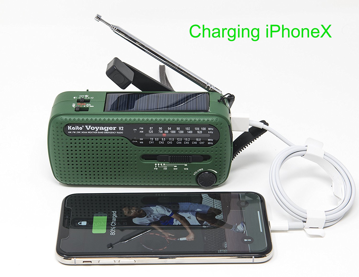 Kaito KA500 Voyager 5-way Powered Emergency AM/FM/SW NOAA Weather Alert Radio With Solar Dynamo